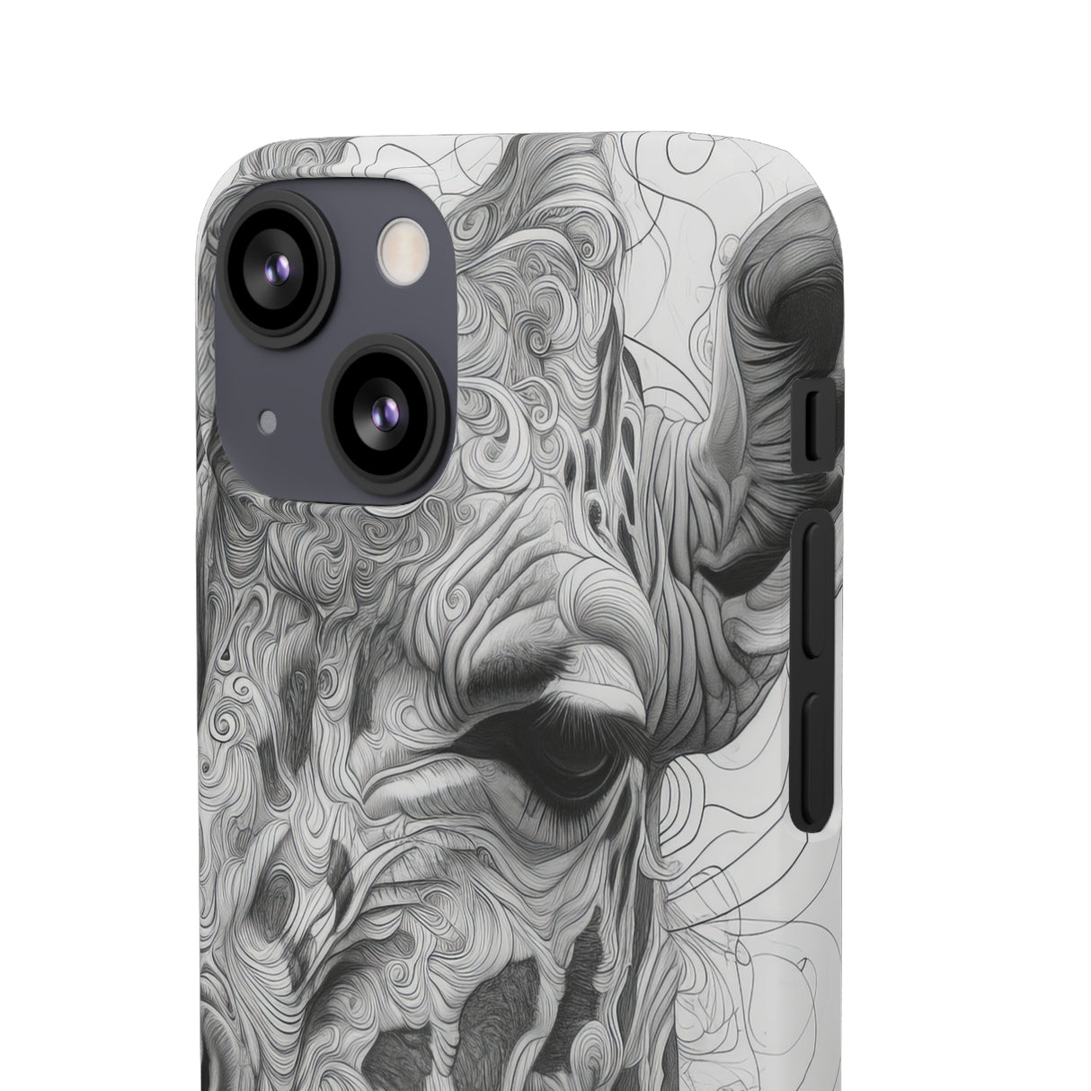 Monochrome Giraffe | Slim Phone Case for iPhone