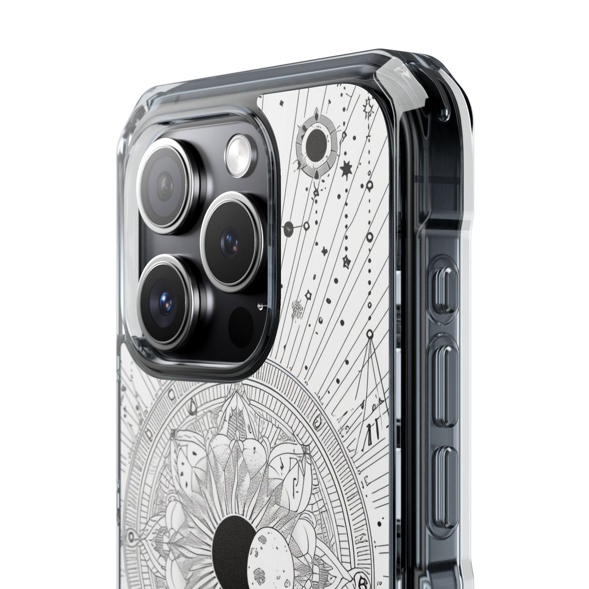 Celestial Mandala Mystique – Handyhülle für iPhone (Clear Impact – Magnetisch) 