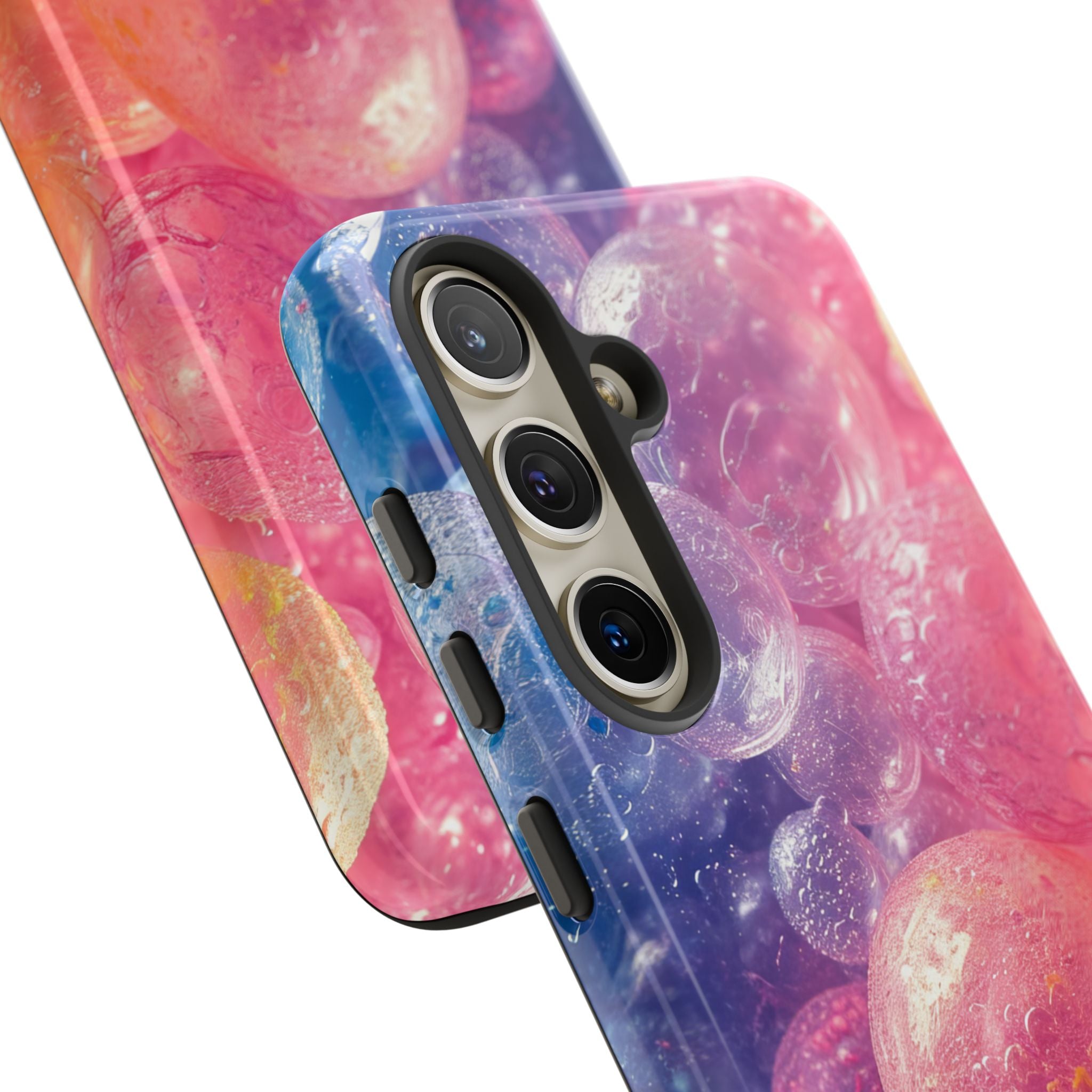 Pink Blue Glossy Spheres - Tough Samsung S24 Phone Case