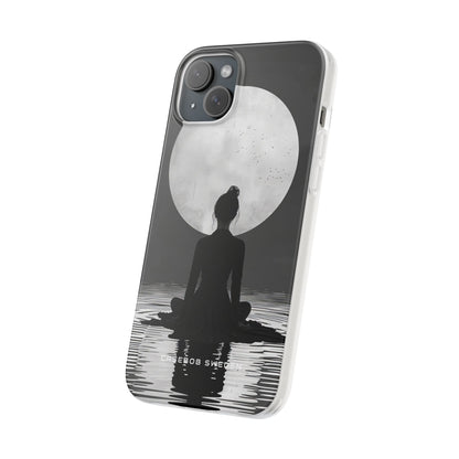 Zen Serenity Moon Reflection iPhone 15 - Flexi Phone Case