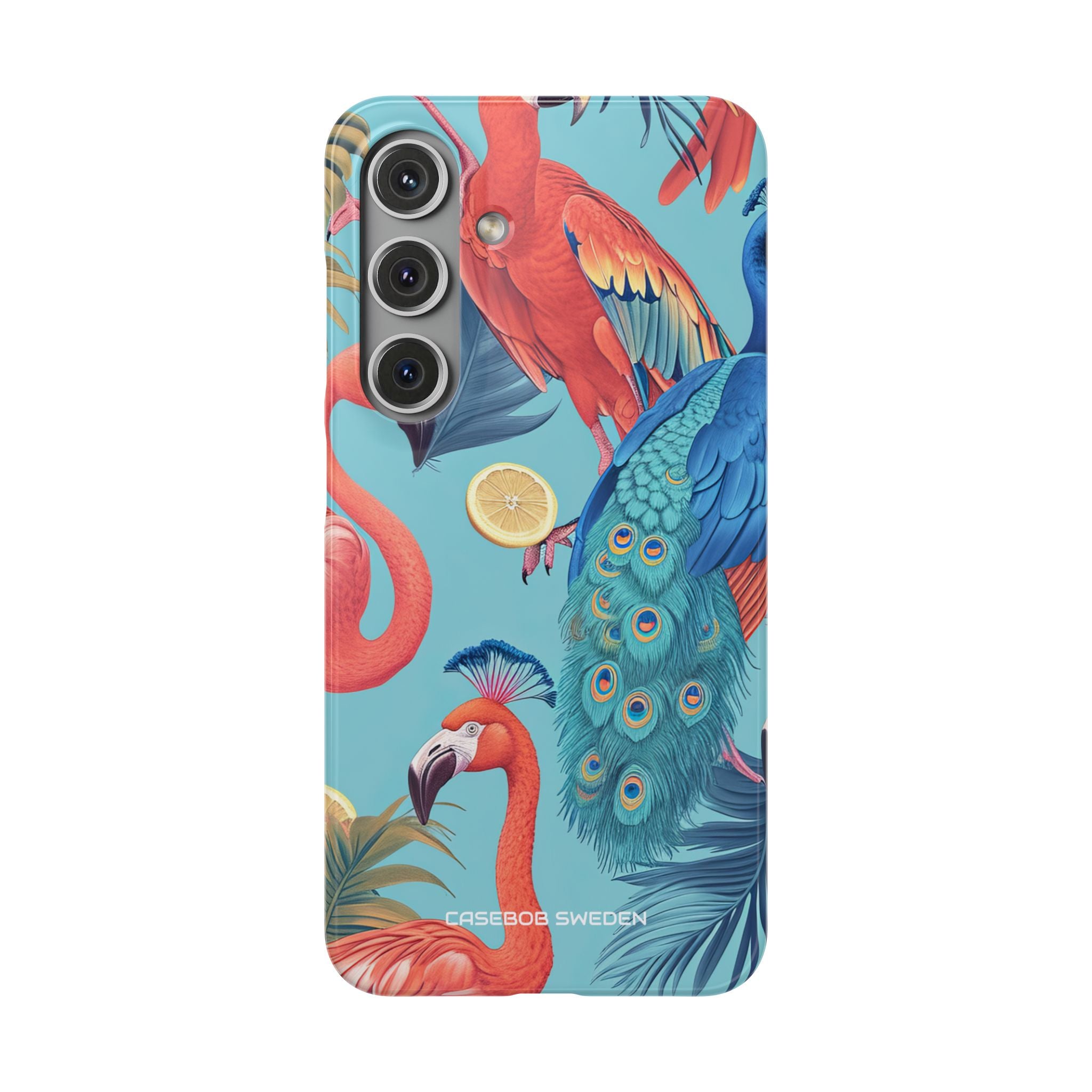 Tropical Flamingo Bliss - Slim Samsung S24 Phone Case