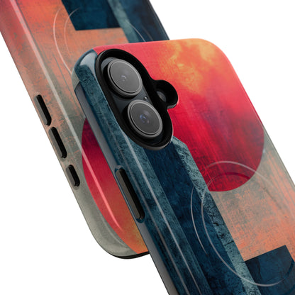 Abstract Geometric Skyline - Tough + MagSafe® iPhone 16 Phone Case