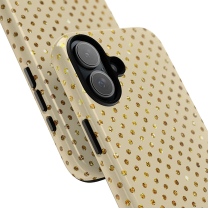 Golden Glow Dots iPhone 16 Plus Case - Tough