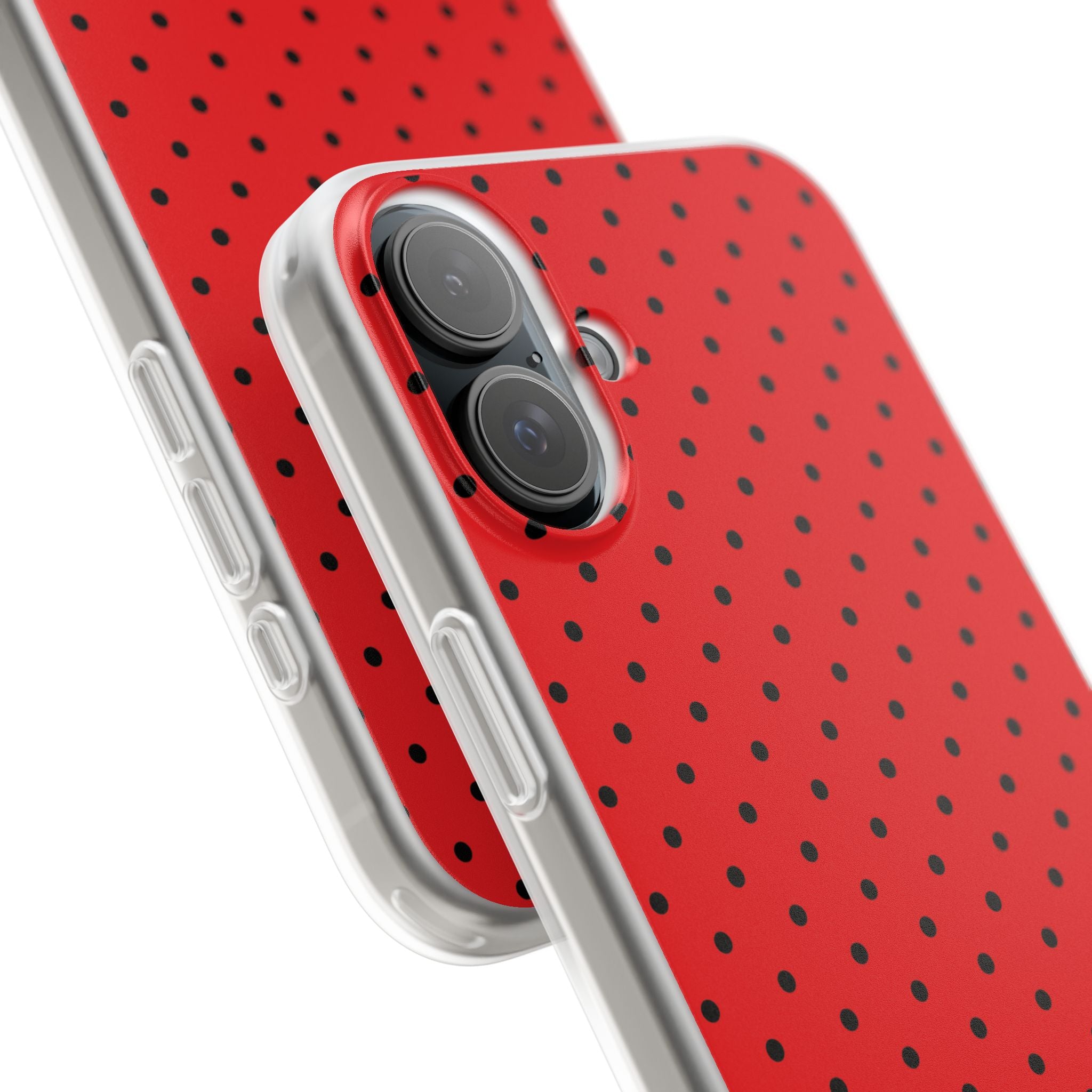 Crimson Dot Matrix iPhone 16 Plus Case - Soft