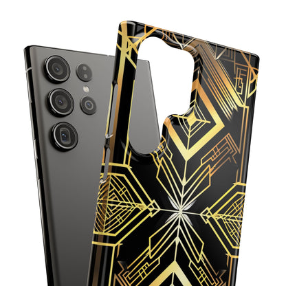 Golden Geometric Opulence Samsung S23 - Slim Phone Case