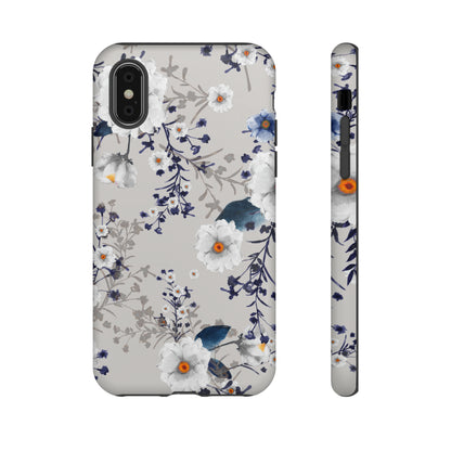 Watercolor Blue Summerflowers - Protective Phone Case