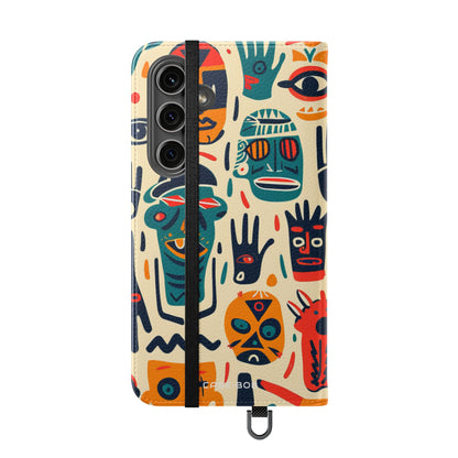 Tribal Faces - Samsung S24 Plus Case - Wallet