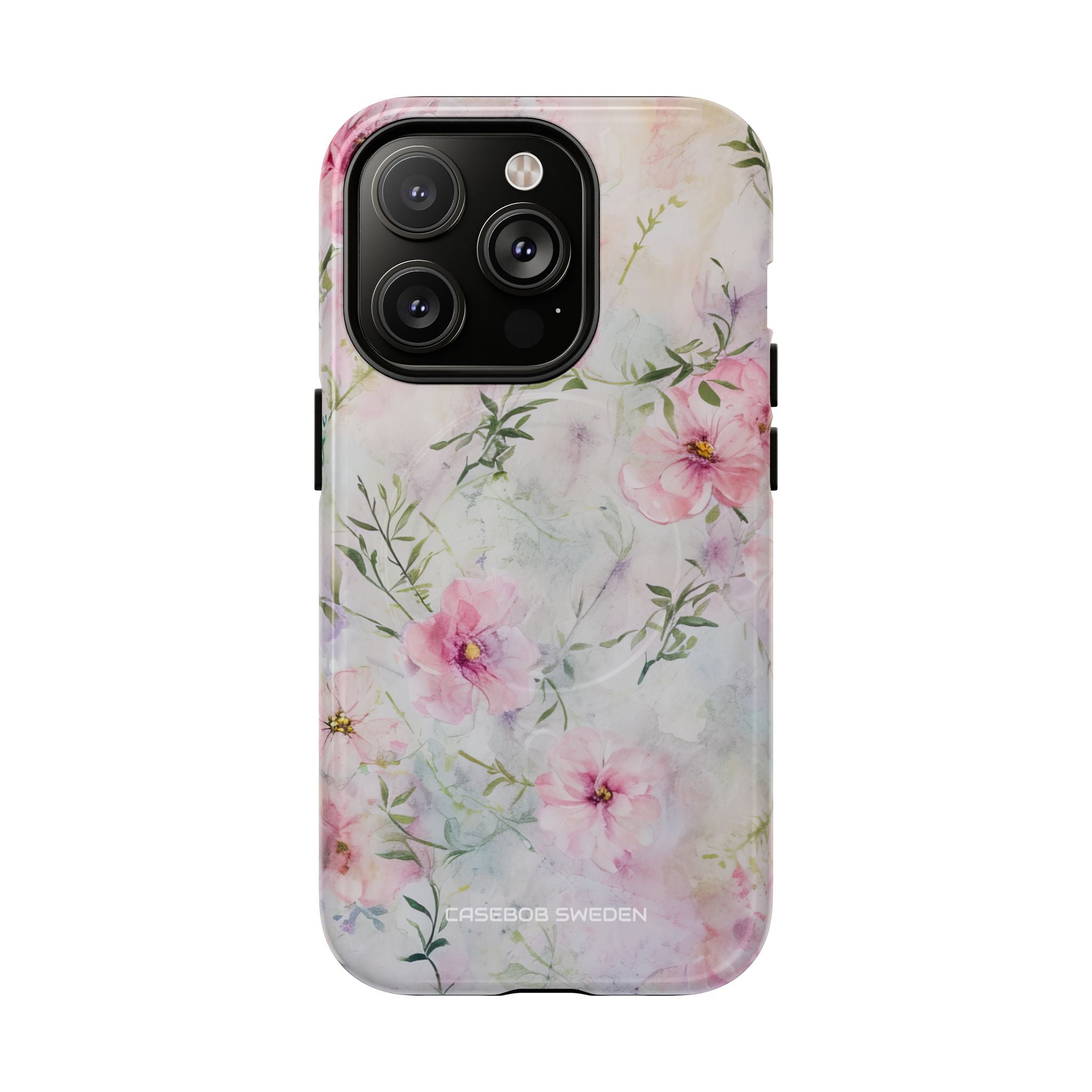 Pink Floral Watercolor Decor - Tough + MagSafe® iPhone 14 Phone Case