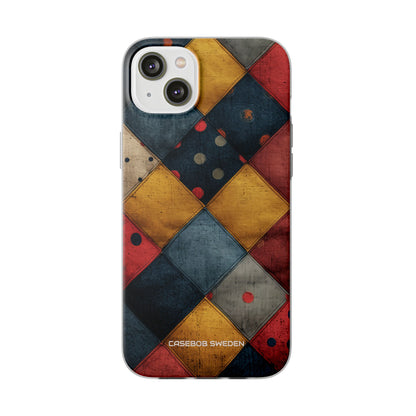 Blue Red Patchwork - Flexi iPhone 14 Phone Case