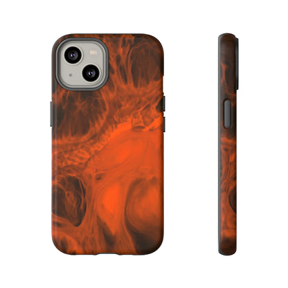 Red Flame Ink Art iPhone Case (Protective) iPhone 14 Matte Phone Case