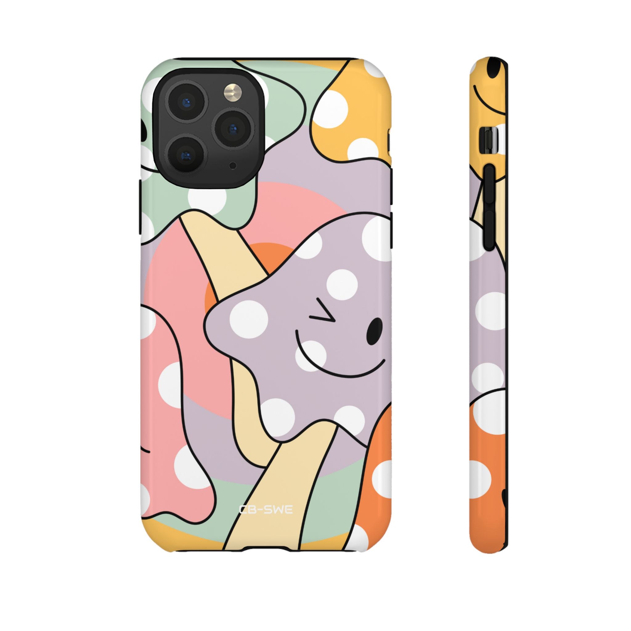 Playful Mushroom Friends - iPhone Case