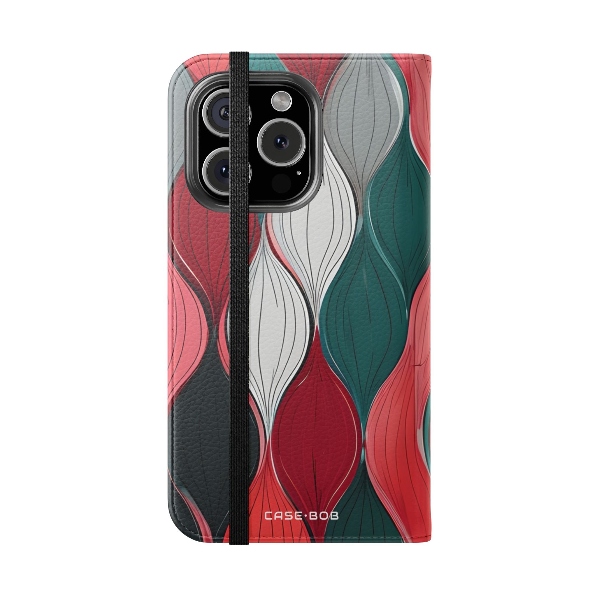 Lehden spiraali pinkki - iPhone 16 Pro -case - lompakko
