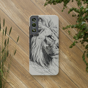 Majestic Linework Lion | Biodegradable Phone Case