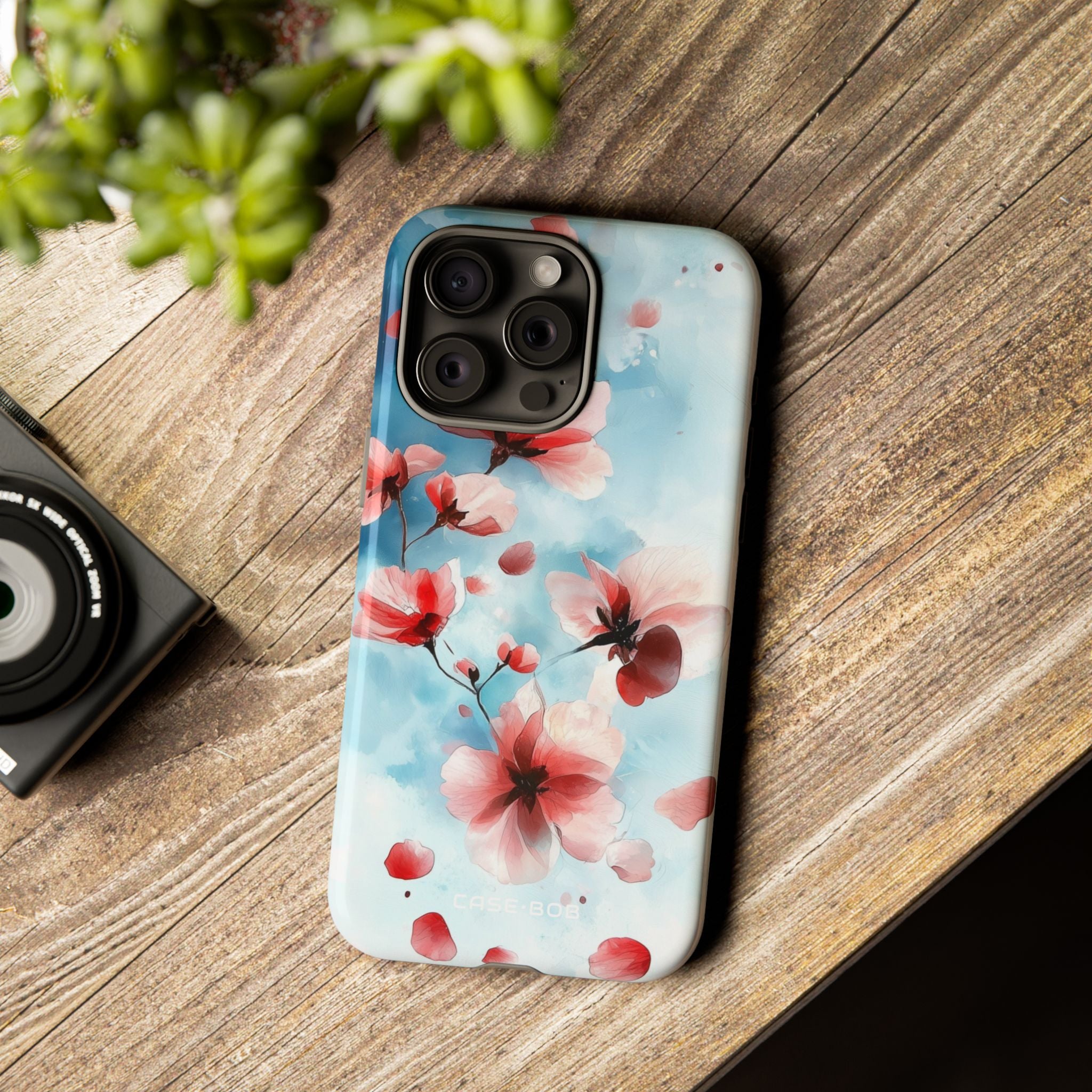 Pink Blossom Drift iPhone 15 Pro Max Case - Tough