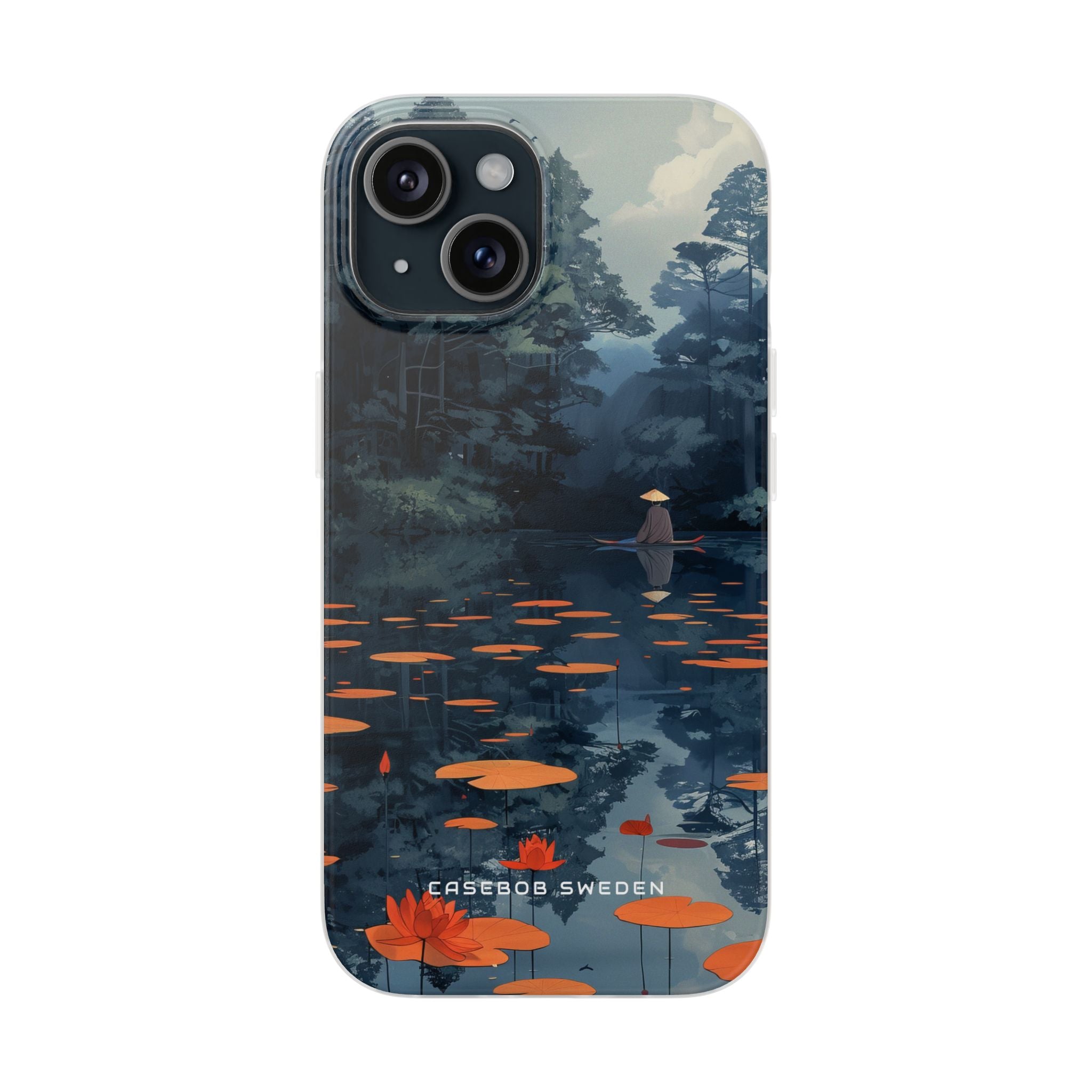 Tranquil Lotus Reflections iPhone 15 - Flexi Phone Case