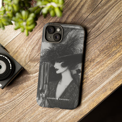 Timeless Elegance in Monochrome iPhone 15 - Tough Phone Case