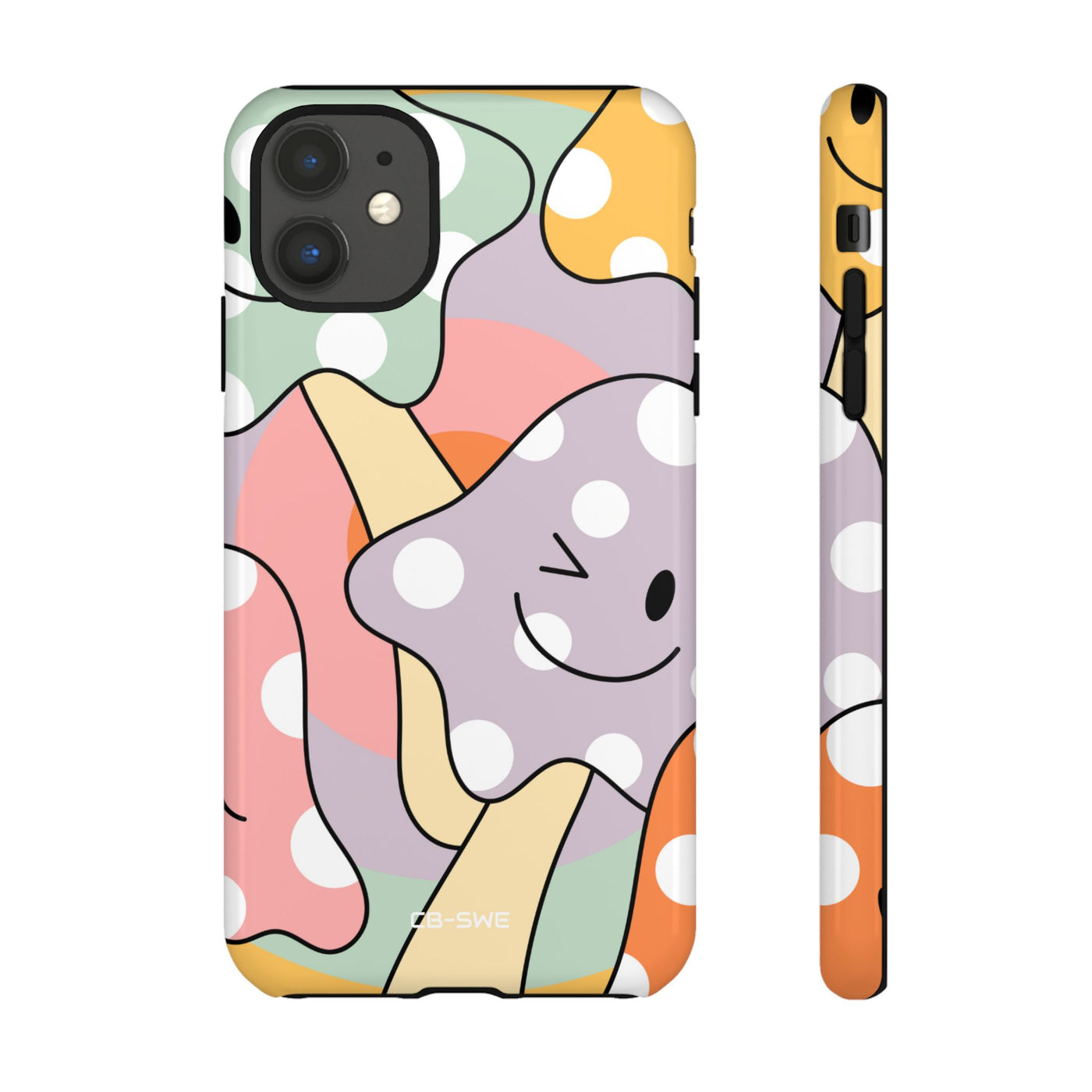 Playful Mushroom Friends - iPhone Case