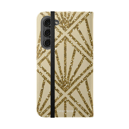 Golden Fan Sparkle - Samsung S23+ Case - Wallet