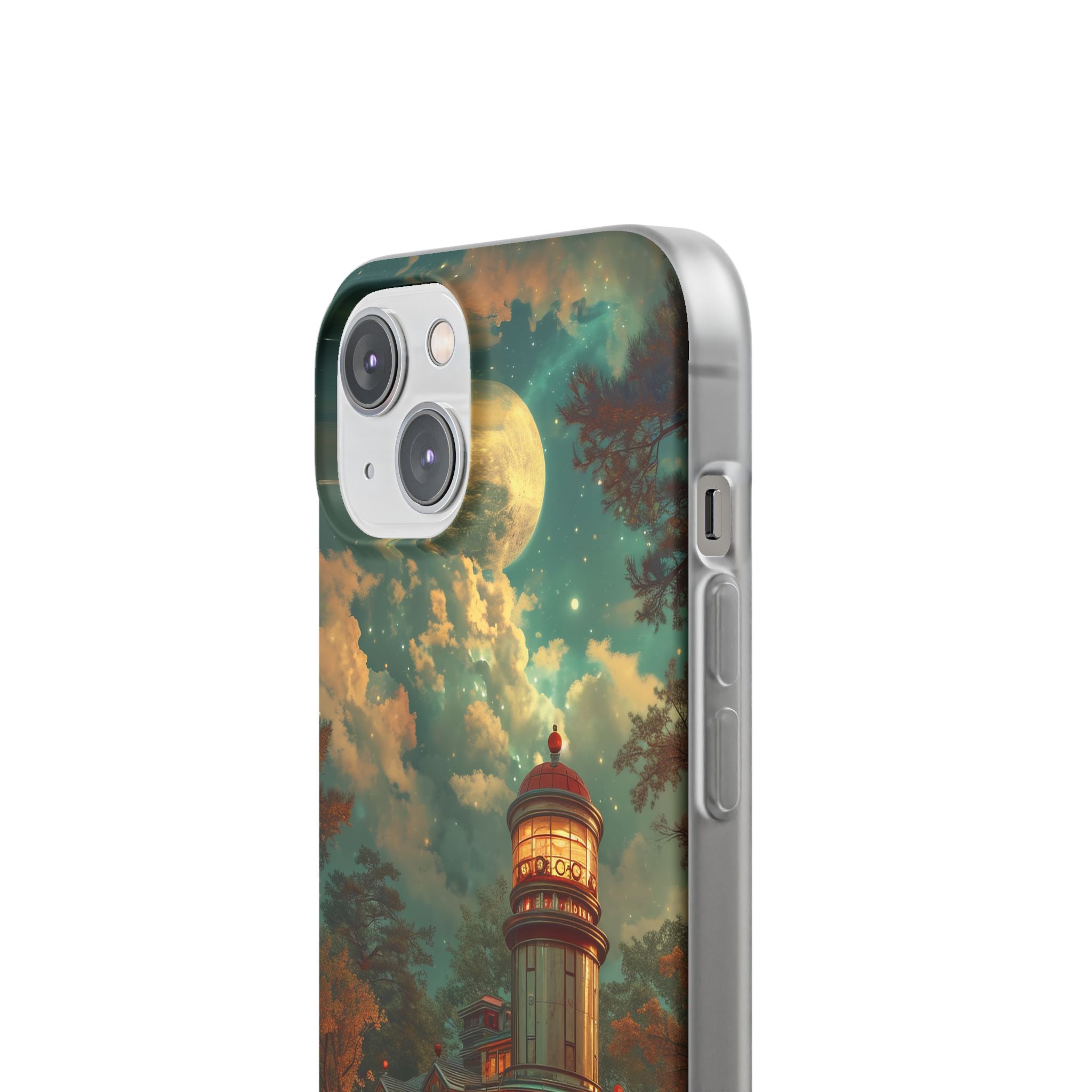 Vintage Moonlit Diner Fantasy iPhone 14 - Flexi Phone Case