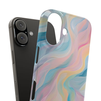 Dreamy Pastel Swirls - Slim iPhone 16 Phone Case