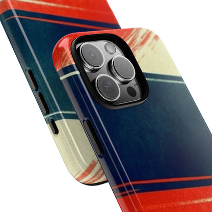 Blue Diagonal Motion iPhone 16 Pro Max Case - Tough