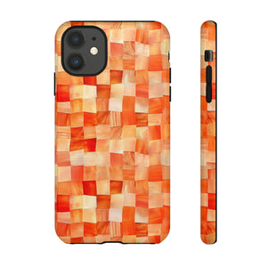 Orange Blaze: Square Gradient - Protective Phone Case