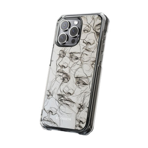 Ethereal Faces - Phone Case for iPhone (Clear Impact - Magnetic)