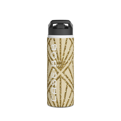Golden Fan Sparkle - Stainless Steel Water Bottle