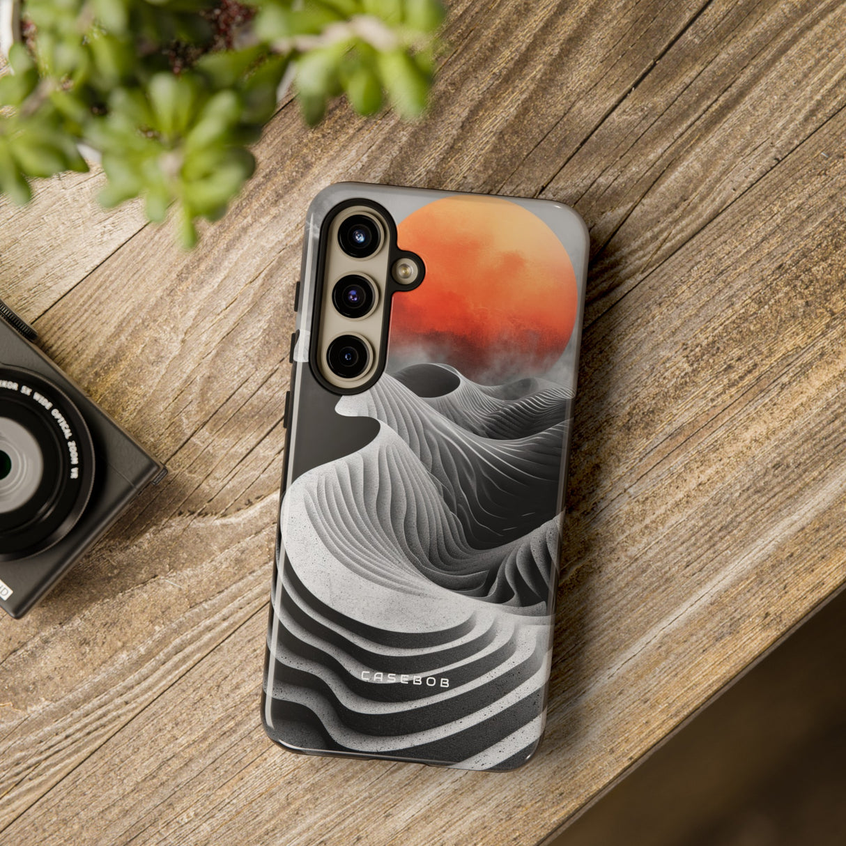 Orange Moon Illusion - Protective Phone Case