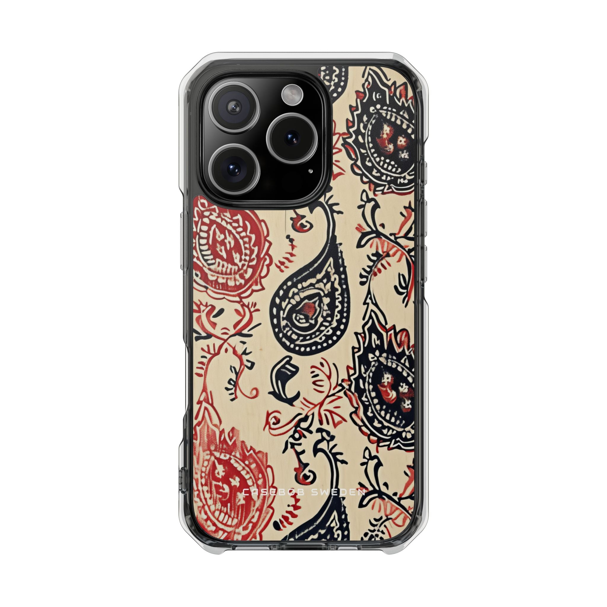 Vintage Paisley Elegance iPhone 16 - Transparente, stoßfeste Handyhülle