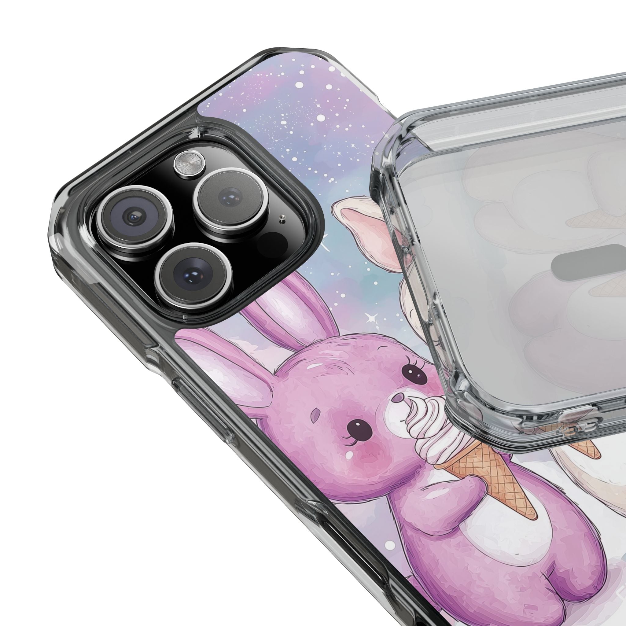 Rabbits Enjoy Ice Cream iPhone Case - Impact