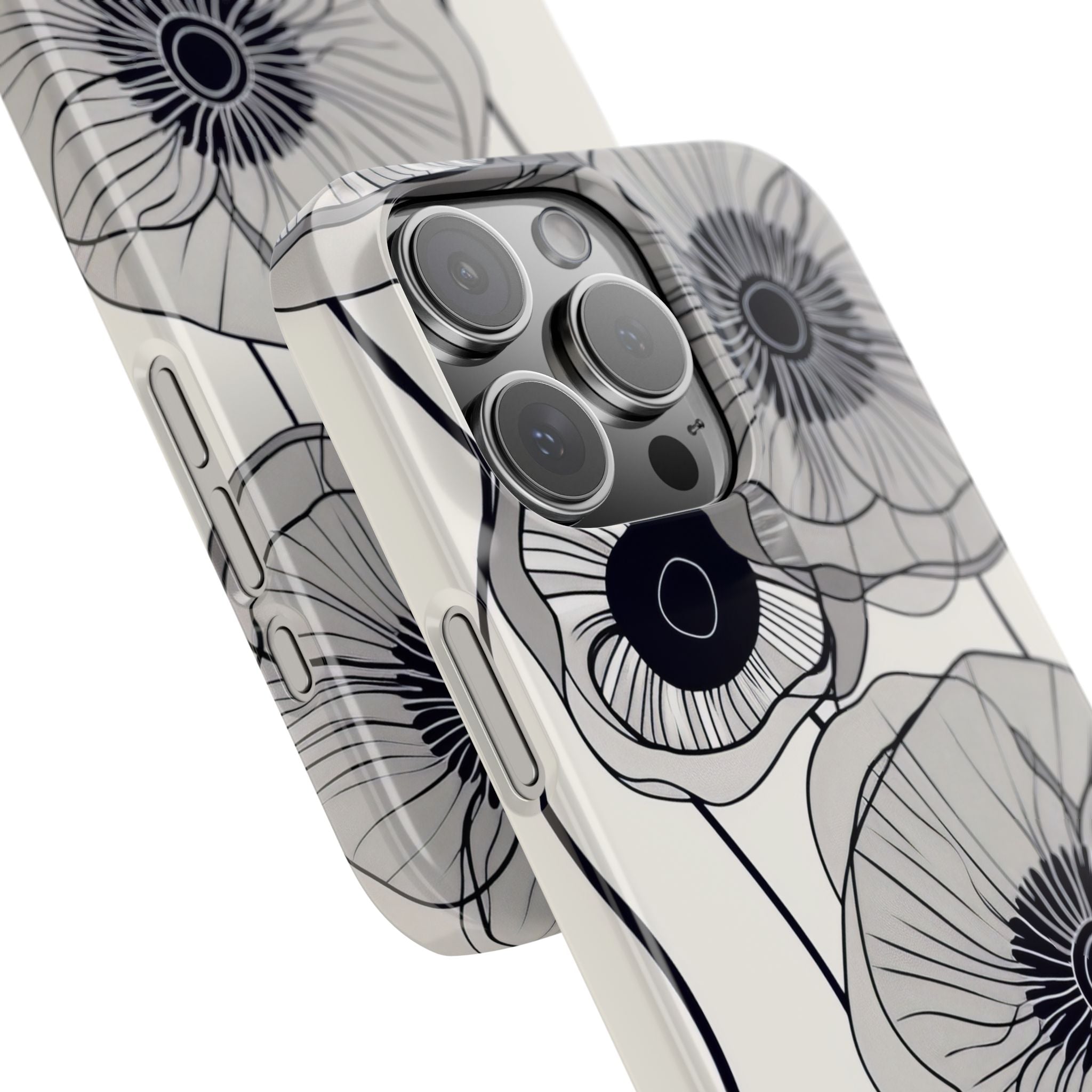 Modern Minimalist Flowers iPhone 16 - Slim Phone Case