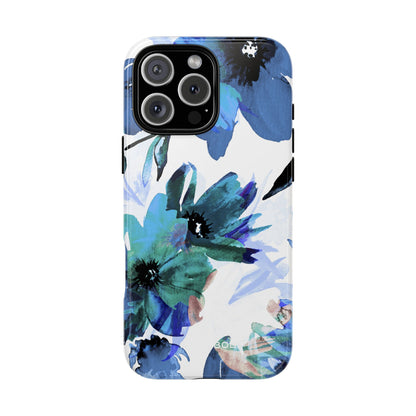 Blue Blossom Radiance iPhone 16 Pro Max Case - Tough