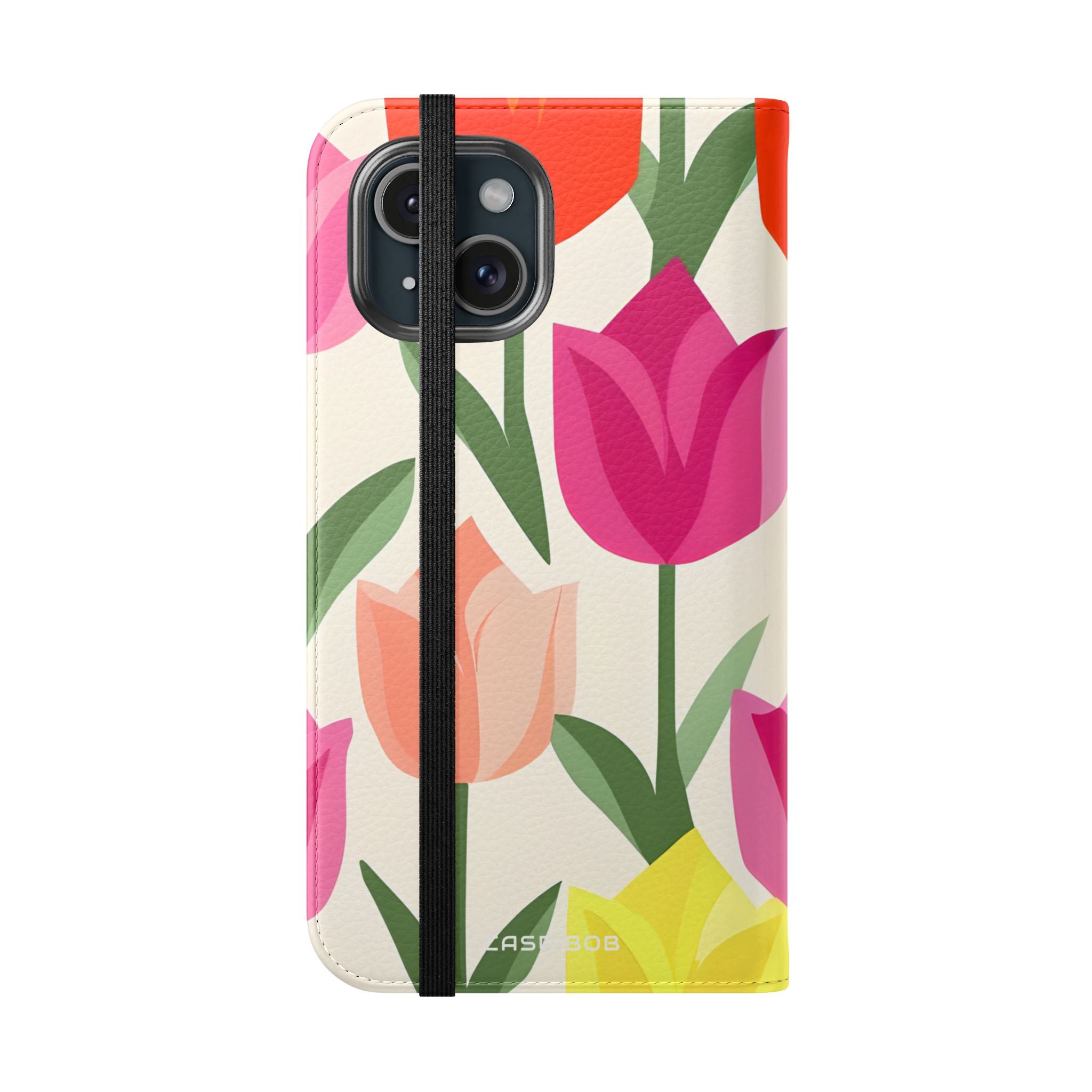 Tulip Harmony Green - iPhone 15 Case - Wallet