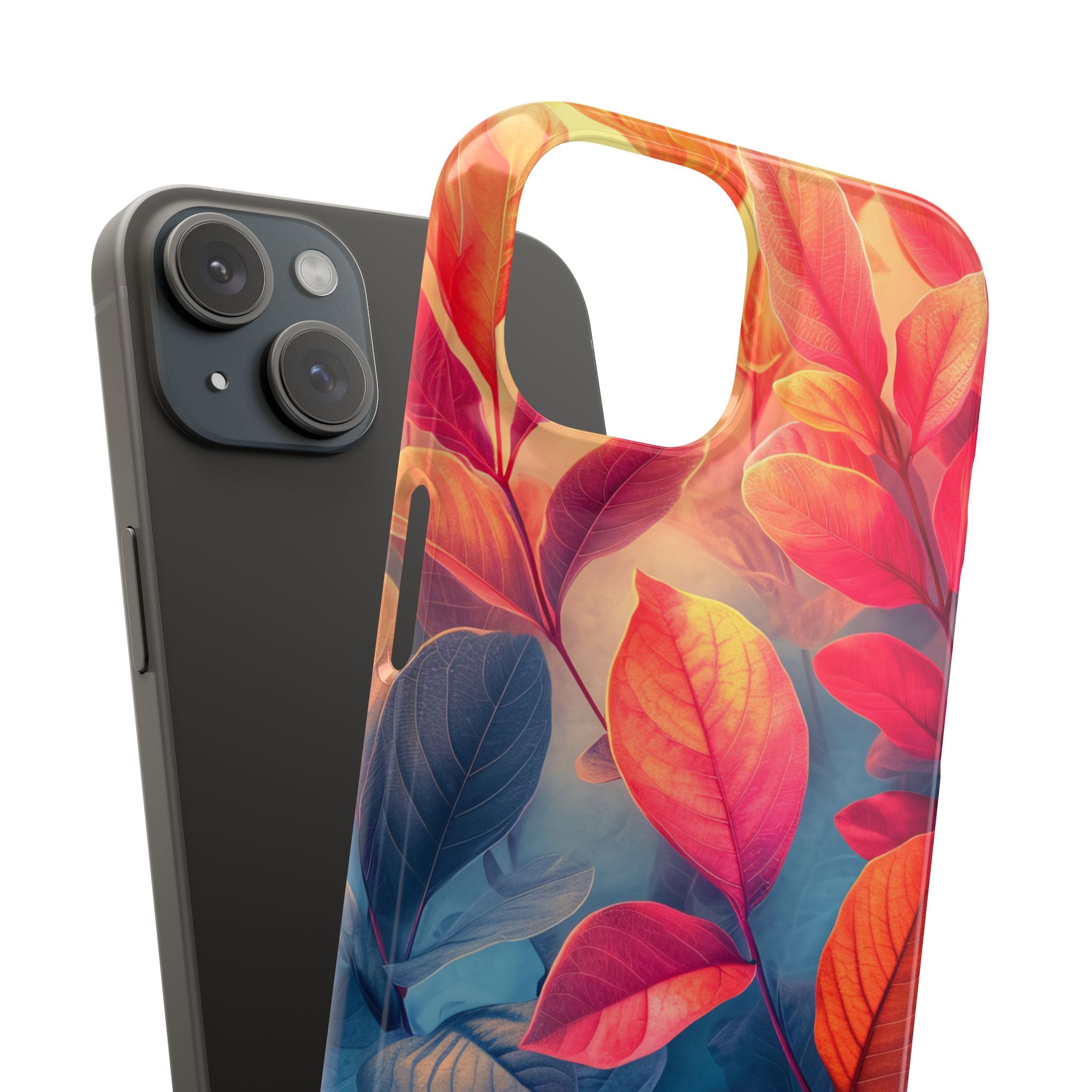 Red Blue Nature - Slim iPhone 15 Phone Case