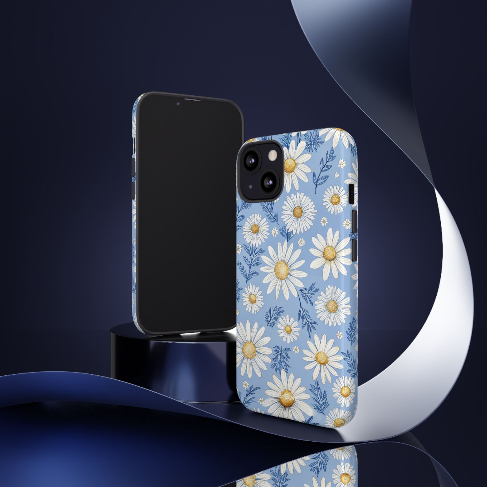 Daisies On Blue - iPhone Case