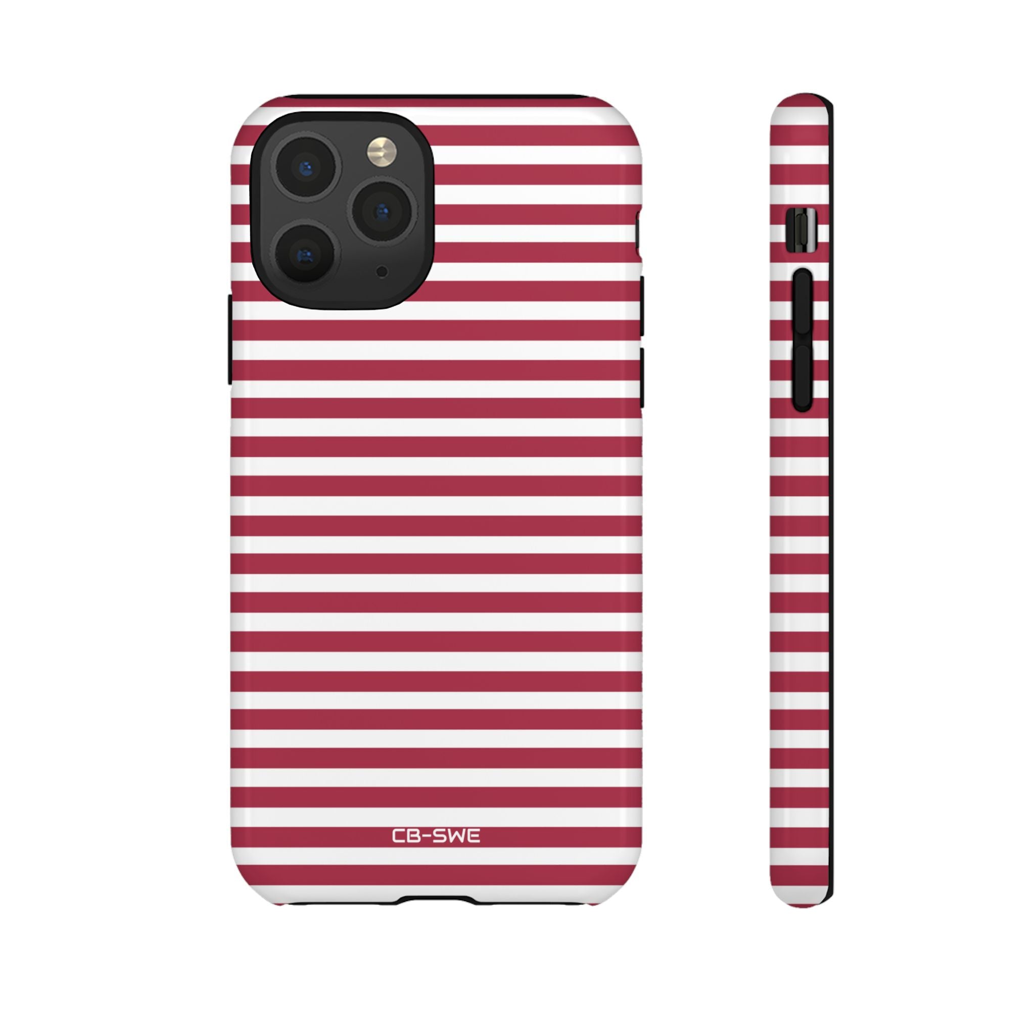 Crimson Stripes Flow - iPhone Case