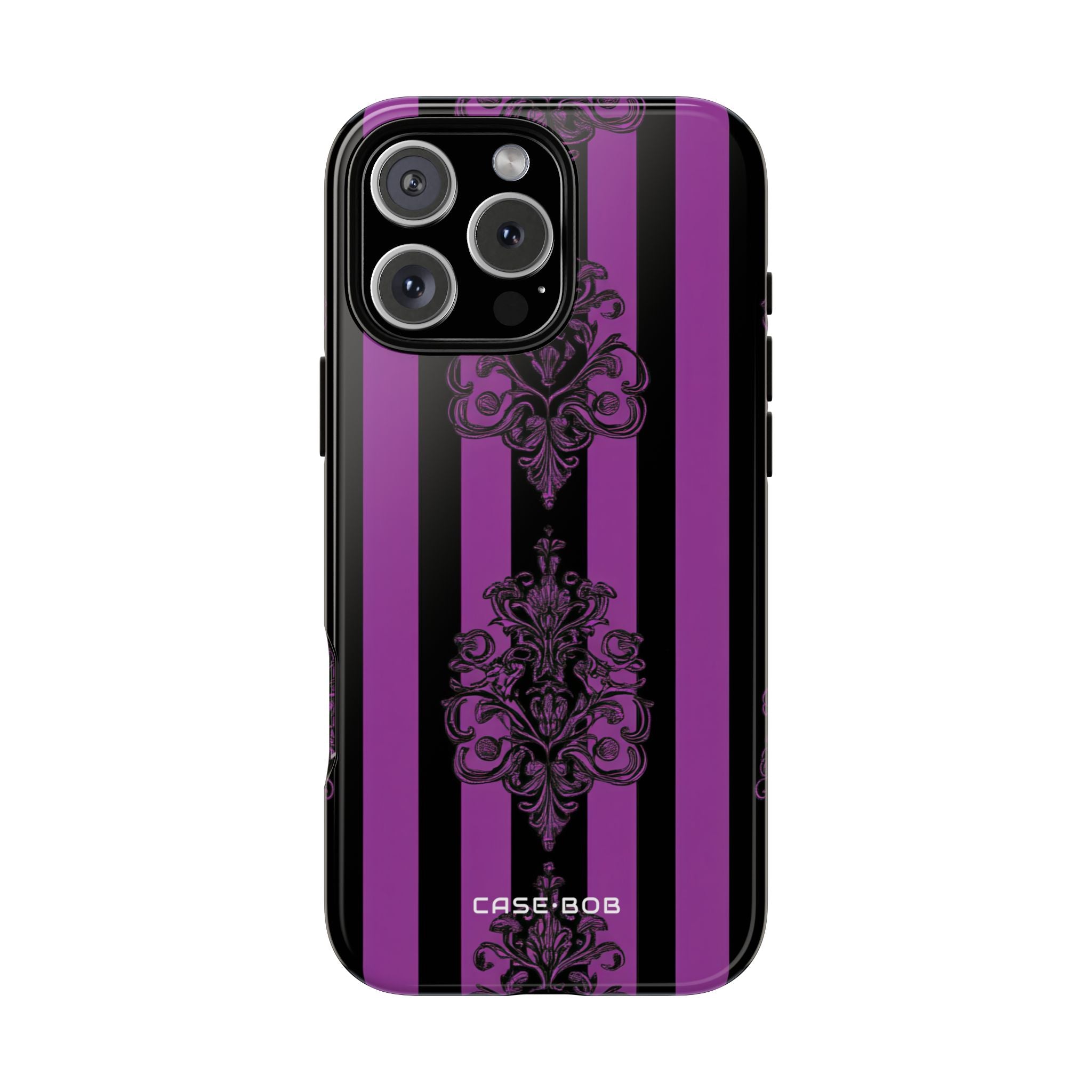 Damask Elegance Purple iPhone 16 Pro Max Case - Tough