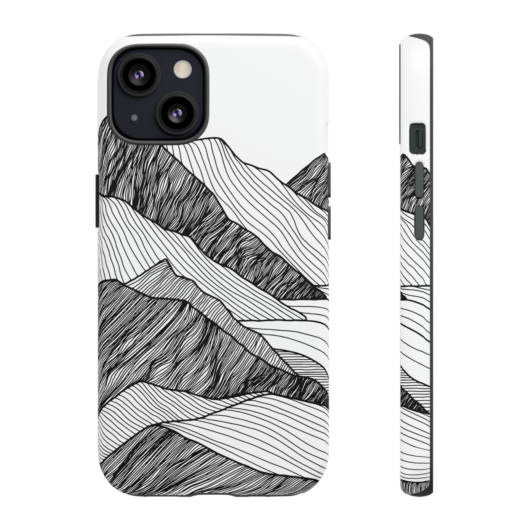 Abstract Mountain Line Art - Protective Phone Case