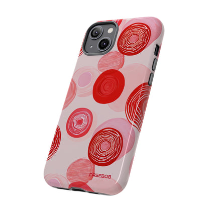 Crimson Circle Minimalism - Protective Phone Case