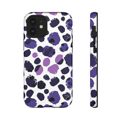 Purple Dots Abstract Minimal Case - Protective Phone Case