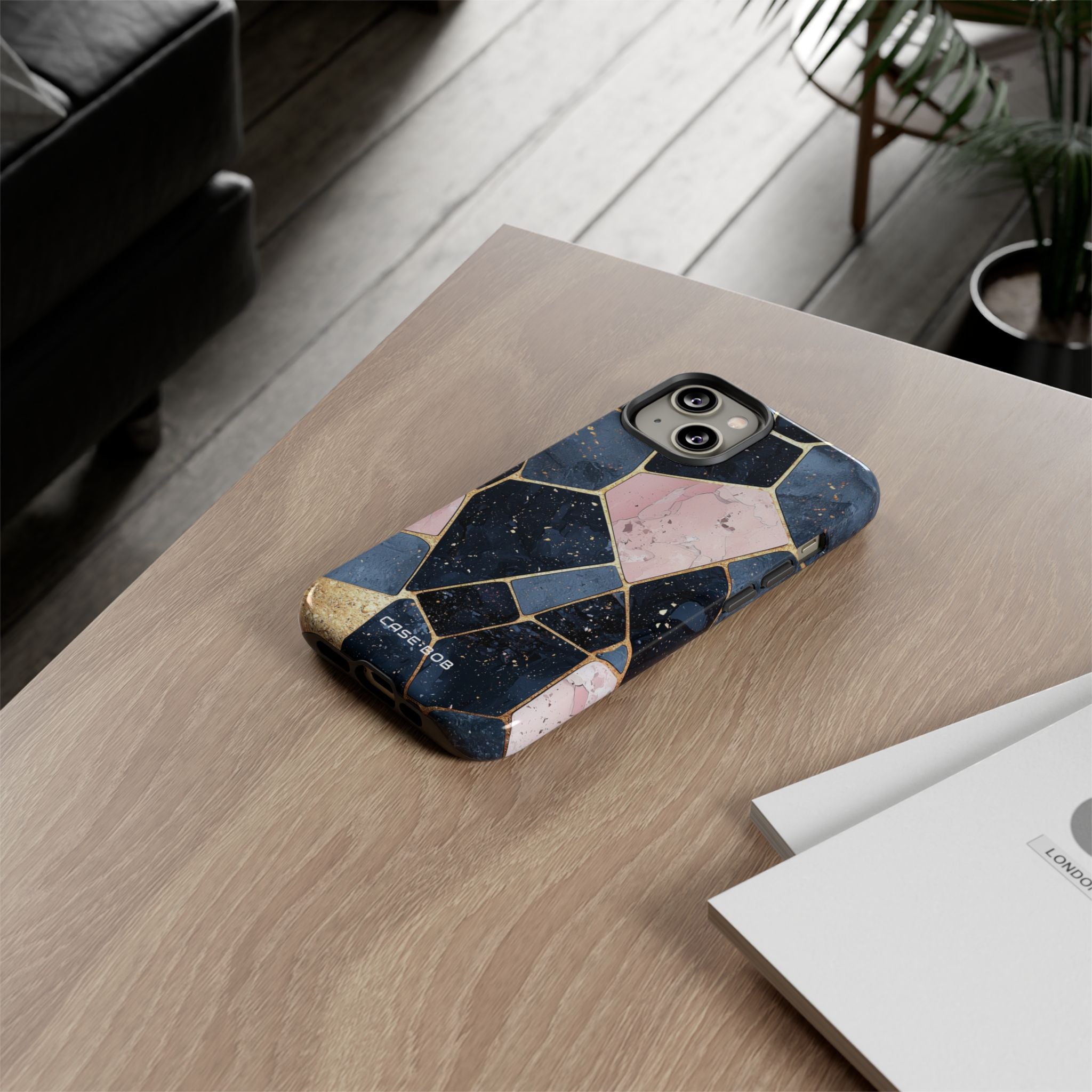 Golden Mosaic iPhone 14 Case - Tough