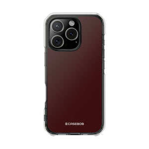 Oxblood Red | Phone Case for iPhone (Clear Impact Case - Magnetic)