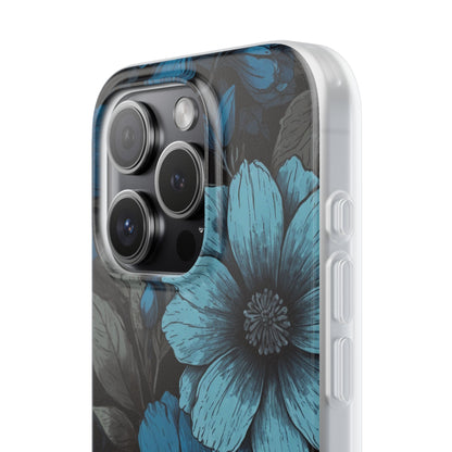 Blue Petal Radiance iPhone 15 Pro Case - Soft