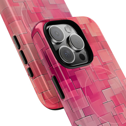 Layered Pink Geometry iPhone 16 - Tough+