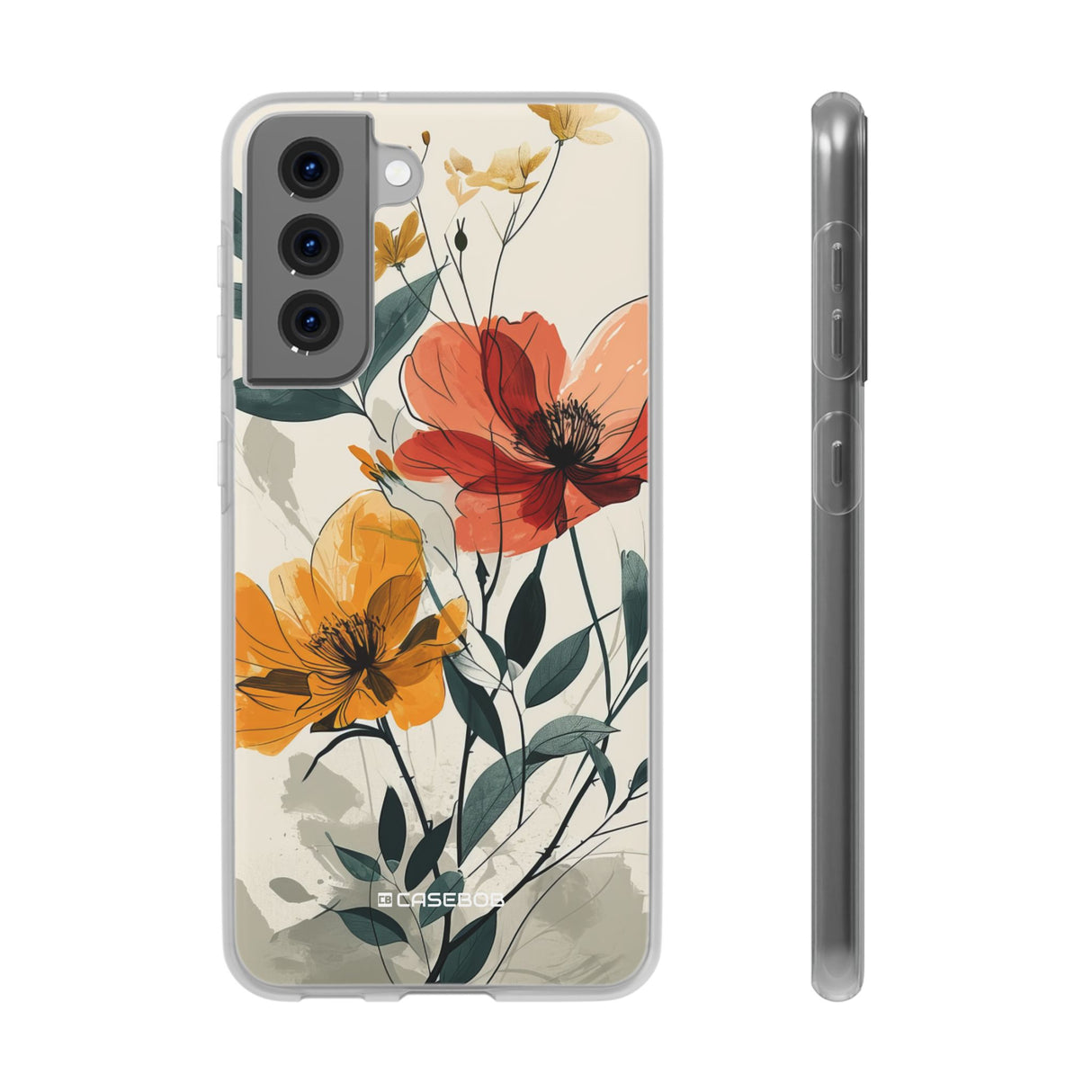 Serene Floral Harmony | Flexible Phone Case for Samsung Galaxy