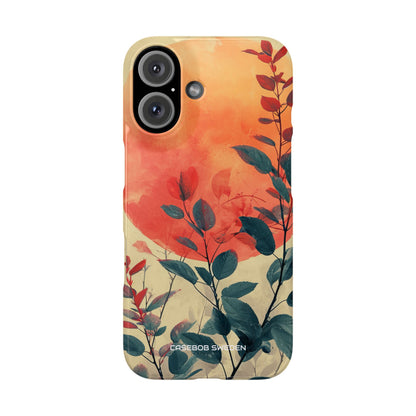 Orange Sun Harmony - Slim iPhone 16 Phone Case