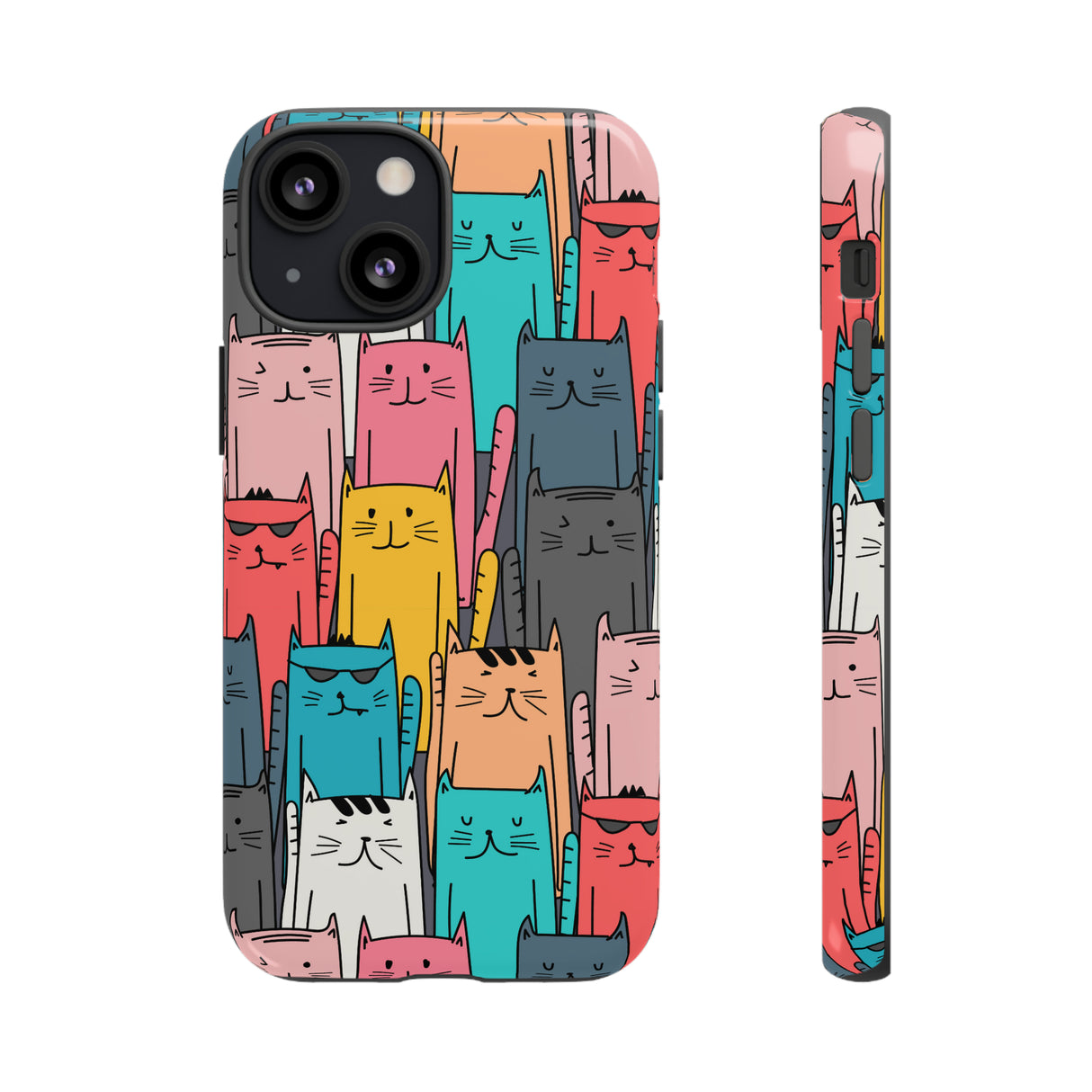 Colorful Cats - Protective Phone Case