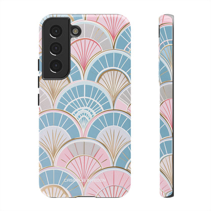 Art Deco Pastel Fan Pattern - Tough Samsung S22 Phone Case