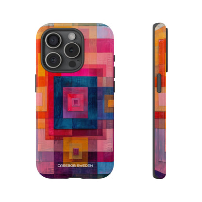 Vibrant Geometry - Tough iPhone 15 Phone Case